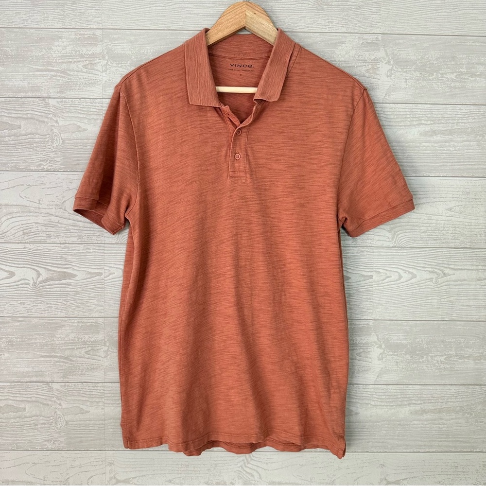 Vince Slub Polo Shirt Small S